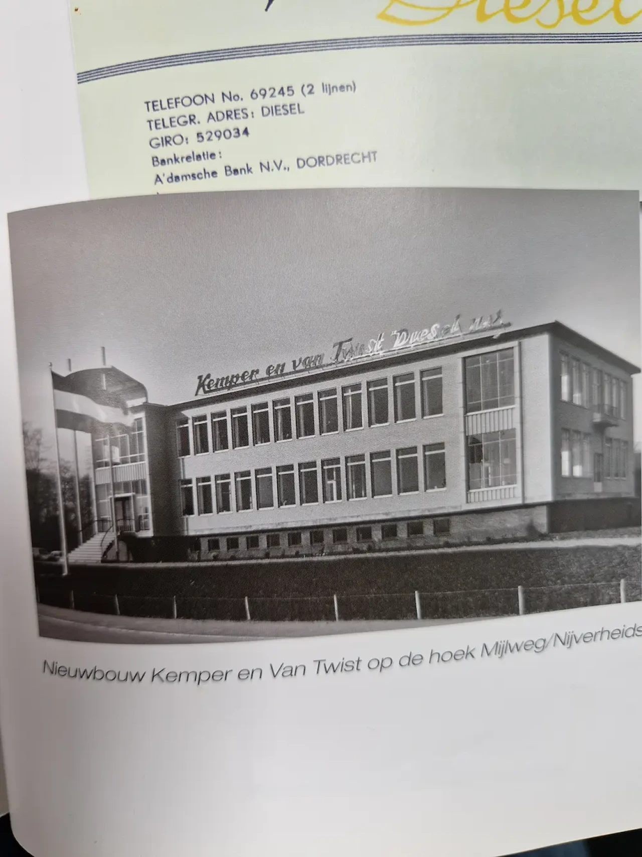 Historisches Dokument zur Gründung der Firma Kemper en Van Twist im Jahr 1948 als bedeutender Schritt in der Unternehmensentwicklung