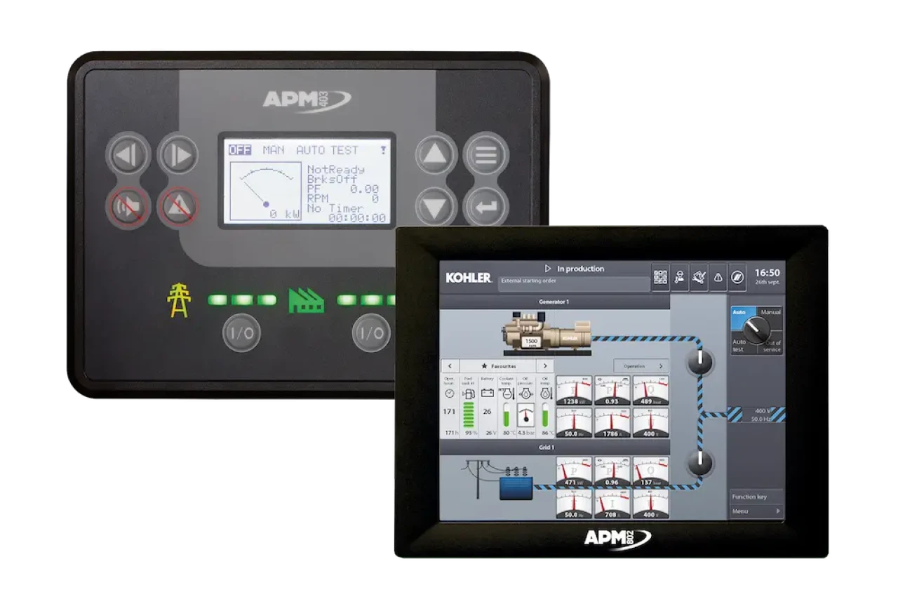 Vergleich der digitalen APM 403 und APM 802 Controller für die präzise Steuerung und Überwachung von Notstromaggregaten