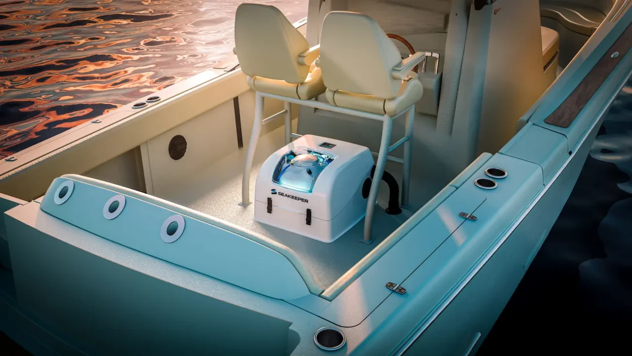 Seakeeper deck mount enclosure met gyro stabilisator